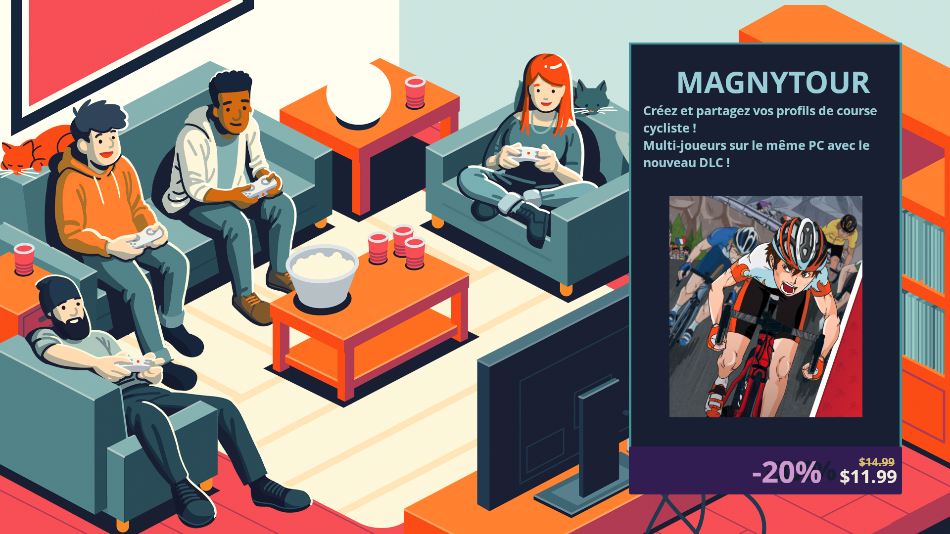 Jeu vid&eacute;o multi-joueurs sur le m&ecirc;me PC avec le nouveau DLC Magnytour !